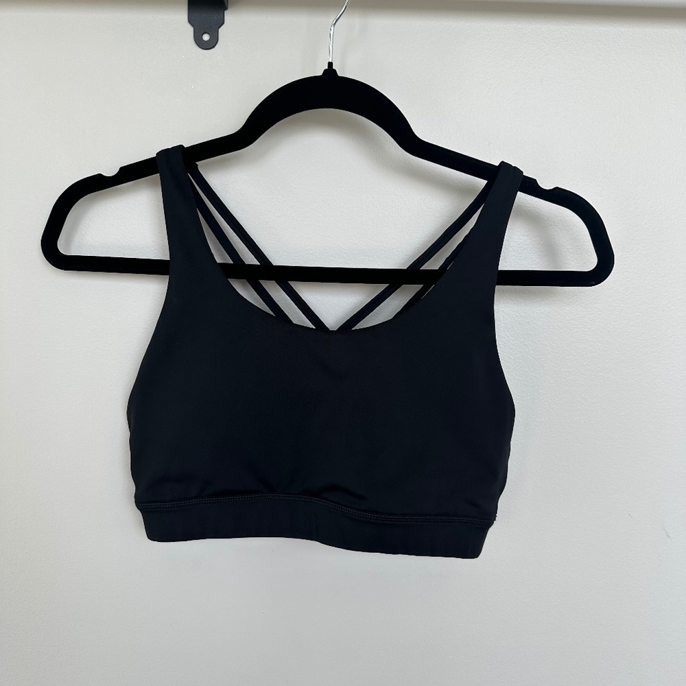 Black Cross-Back Sports Bra (S)